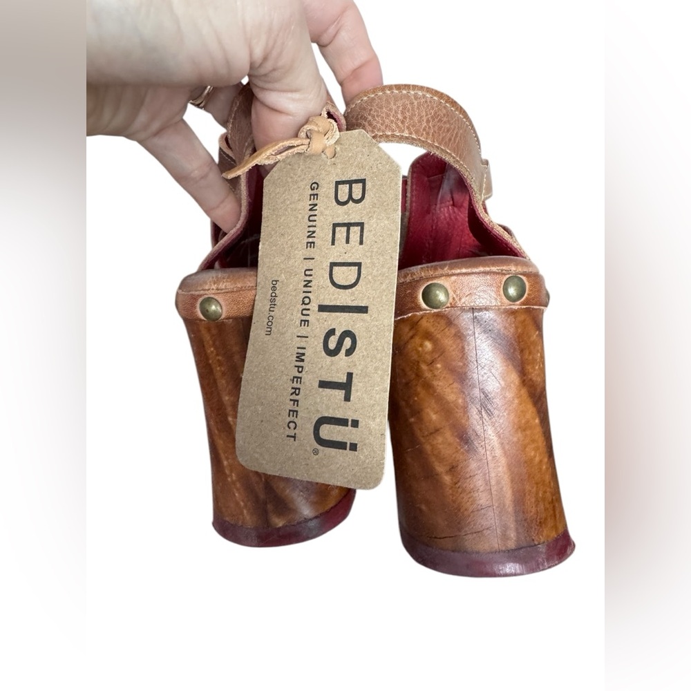 Bed Stu Rhonda Leather Platform Clog Sandals - Picture 7 of 8